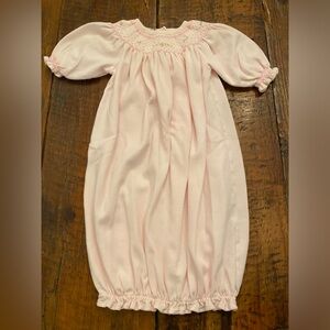 Hug Me First Smocked Pink Gown  Size 0-3M
